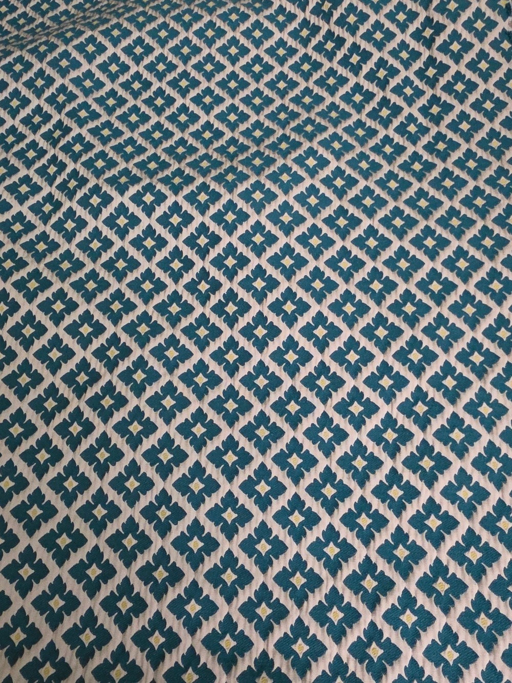 4/$67 Deal! Blue, Green, White Geometric Cotton Fabric Panel - Picture 10 of 14
